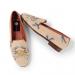 By Paige Ladies Crab Tan Needlepoint Loafers 