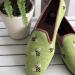 By Paige Ladies Bumblebees On Lime Needlepoint Loafers