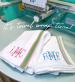 Monogrammed Towel Wrap With Ribbons