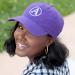 Monogrammed Purple Ball Cap With Single Classic Font Initial