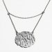 Double Chain Monogrammed  Necklace Silver
