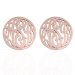 Rose Gold Monogrammed Earrings With Border