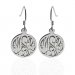Silver Engraved Earrings On French Wire