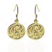 Gold Engraved Earrings On French Wires