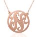 Monogrammed Rose Gold Single Letter Necklace