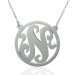 Monogrammed Silver Single Letter Necklace