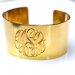 Wide Sterling Silver Cuff Bracelet With Hand Engraved Monogram