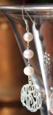 Drop Pearls Monogrammed Earrings