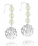 Pearl Drop Monogrammed Earrings