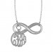 Infinity Necklace With Monogrammed Charm