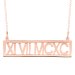 Roman Numeral Necklace Rose Gold