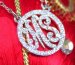 Monogrammed Diamond Necklace