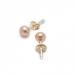 Classic Pink Pearl Stud Earrings In Three Sizes