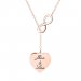 Monogrammed Rose Gold Infinite Love Necklace