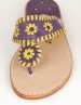 Palm Beach Classic Sandals In College Colors Purple And Yellow - Go Pirates