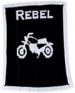 Monogrammed Vintage Motorcycle Knit Blanket