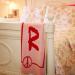 Monogrammed Peace Sign Knit Blanket