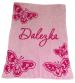 Monogrammed Butterfly Knit Blanket
