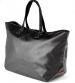 Black Coated Canvas Tote