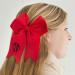 Monogrammed Girl's Red Grosgrain Hair Bow (assorted Colors)