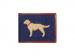 Smathers And Branson Yellow Lab Needlepoint Bi-fold Leather Wallet - Monogrammable