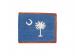 Smathers And Branson South Carolina Flag Needlepoint Bi-fold Leather Wallet - Monogr