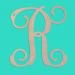 Vine Initial Wood Monogram Personalize To Your Decor