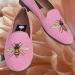 By Paige Bee On Shrimp Ladies Needlepoint Loafers 