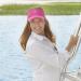 Monogrammed Hot Pink Twill Sun Visor