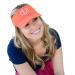 Monogrammed Coral Twill Sun Visor