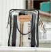 Clear Shag Bag In Black Webbing
