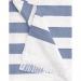 Matouk Amado Navy Stripe Cotton Beach Towel