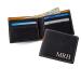 Monogrammed Black Leatherette Wallet