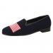 By Paige American Flag On Navy Needlepoint Loafers