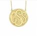 Gold Recessed Monogrammed Neckalce