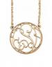 Monogrammed Circle With A Vine Border 20mm Necklace 