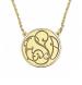 Monogrammed Ivy Recessed Monogram 20mm Necklace 