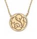 Monogrammed Ivy Recessed Monogram 20mm Necklace 