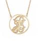 Monogrammed Round Single Initial Baroque Necklace 