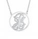 Monogrammed Round Single Initial Baroque Necklace 