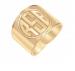 Recessed Block Initial Monogrammed 18mm Ring 