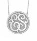 30mm Double Initial Classic Monogram Necklace 