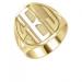 Monogrammed Block Recessed 18mm Ring 