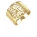 Cigar Band With Classic Cutout Monogram Ring 