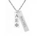 Multi-charm Personalized Rectangular Greek Necklace 