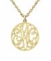 Monogrammed Necklace Mini With Three Initials In Classic Style 