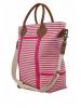 Monogrammed Shoulder Bag In Pink Stripes 