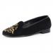 By Paige Gold Scroll Ladies Needlepoint Loafers
