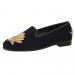 By Paige Gold Scallop On Navy Ladies Needlepoint Loafers 