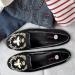 By Paige Silver And Gold Bee On Black Ladies Needlepoint Loafers 